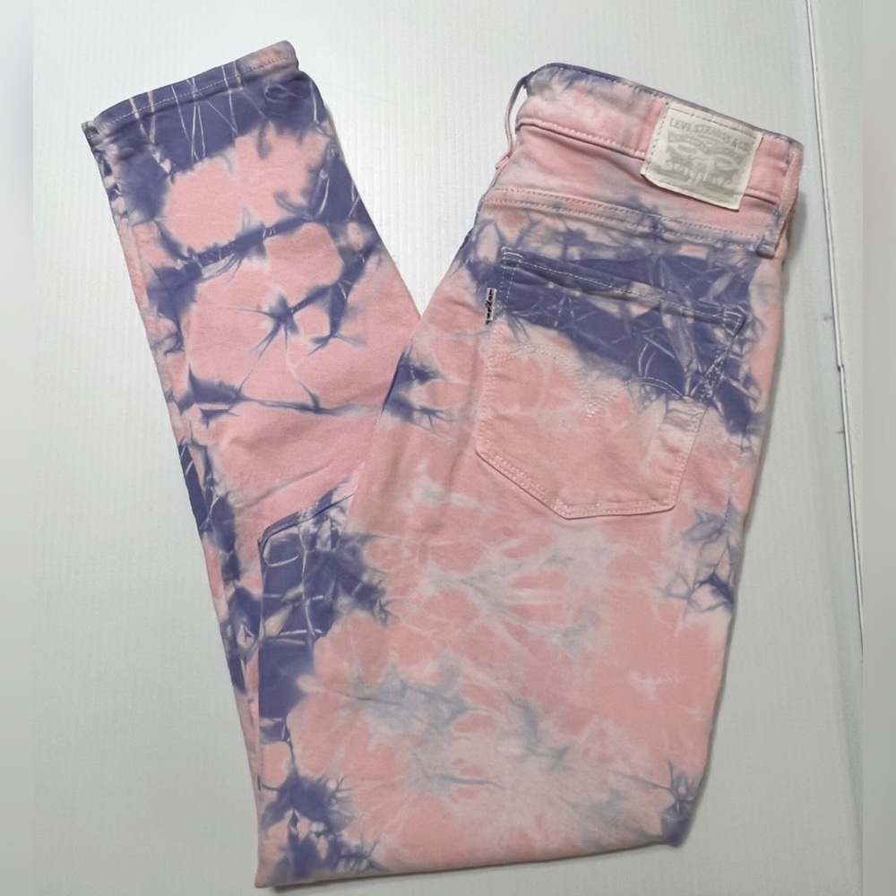 Levis - 721 High Rise Skinny Ankle Stretch Tie Dye Jeans - 30